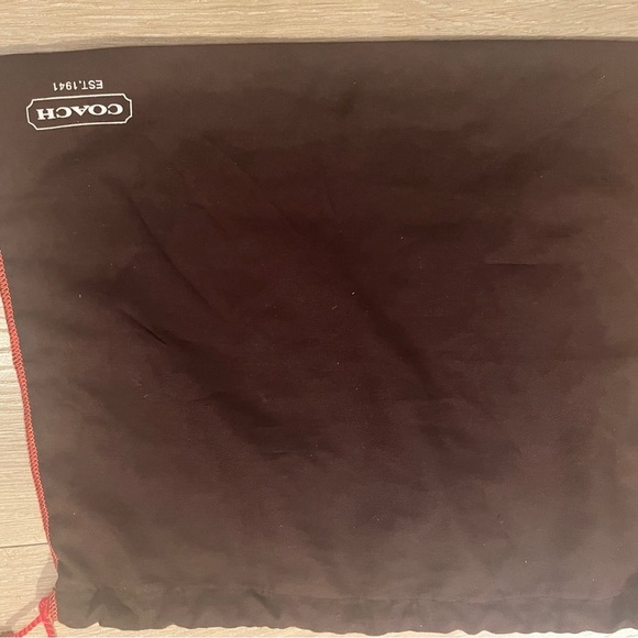 Coach Dark Brown Bag with Red Accents - Picture 12 of 15